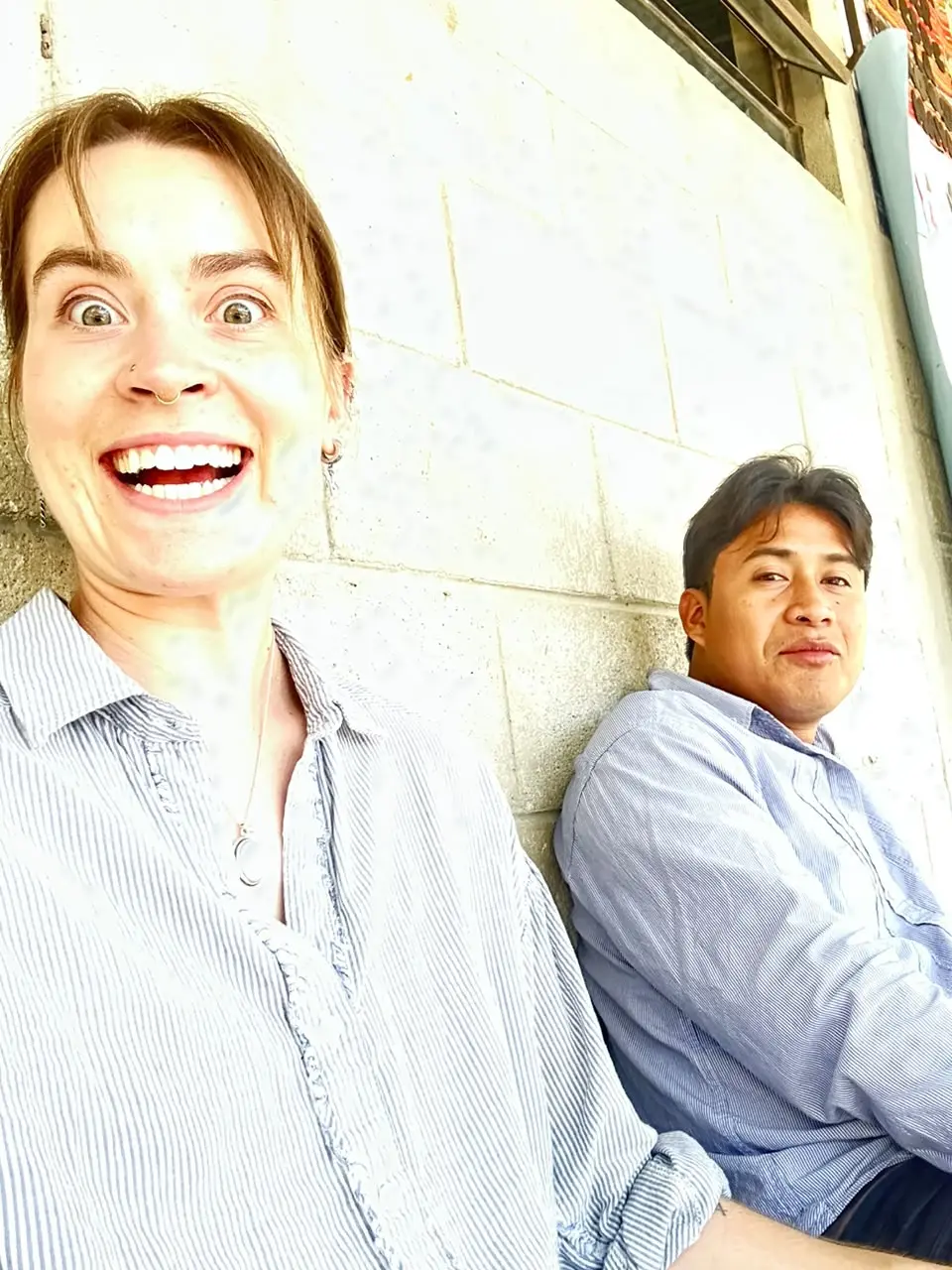 Una fotografía divertida juntos